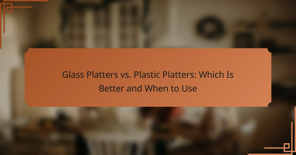 Glass Platters vs. Plastic Platters: Which Is Better and When to Use