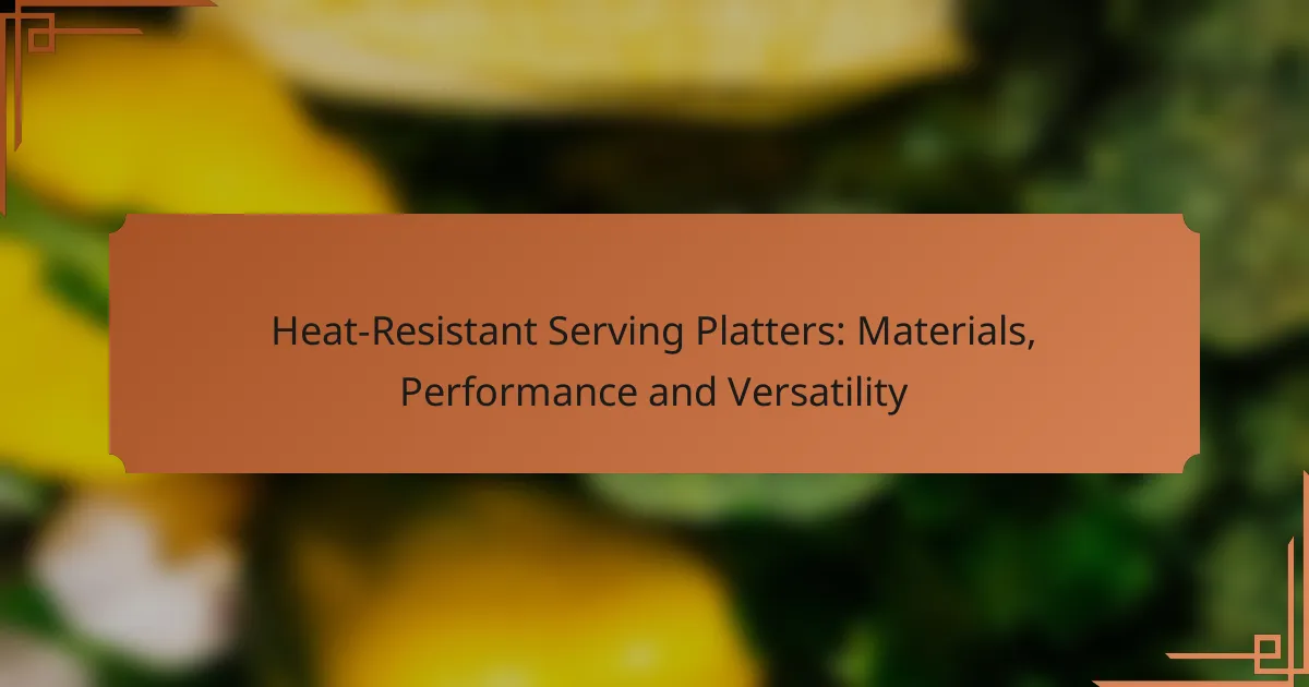 Heat-Resistant Serving Platters: Materials, Performance and Versatility