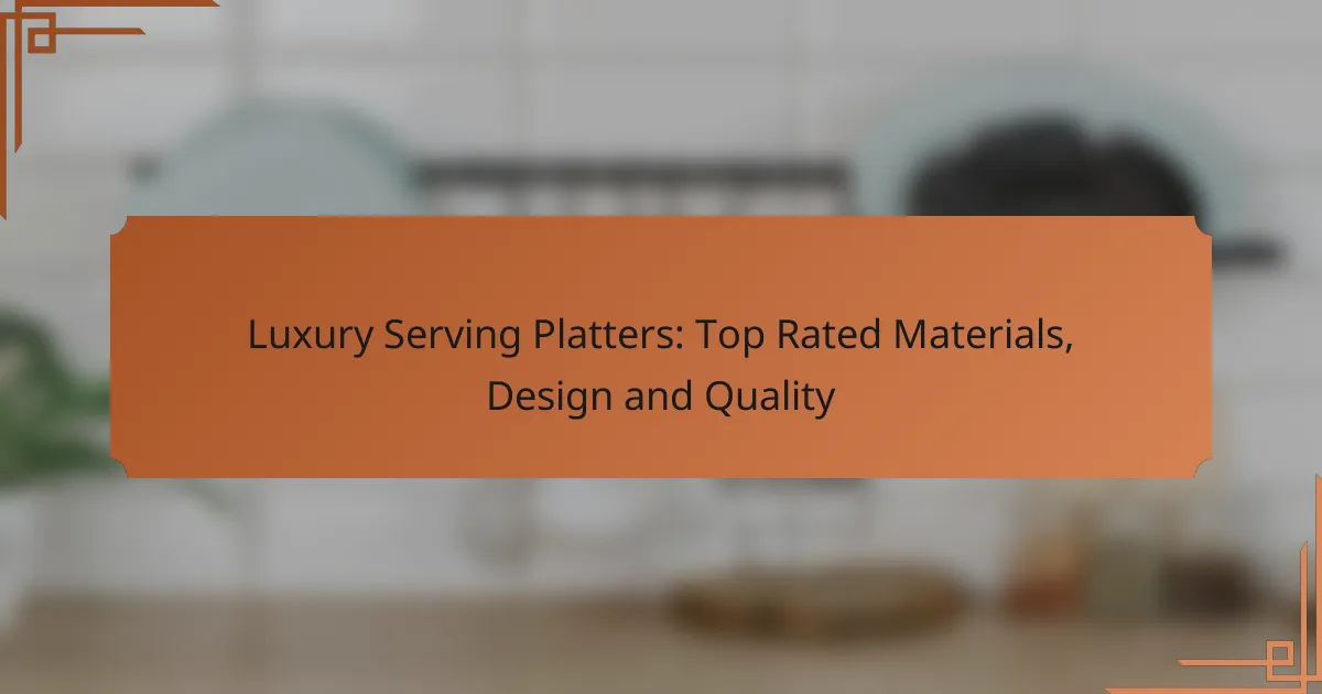 Luxury Serving Platters: Top Rated Materials, Design and Quality