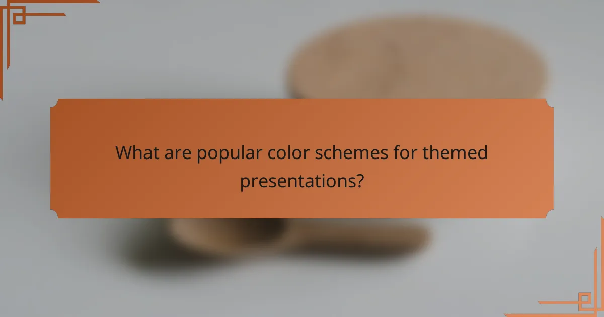 What are popular color schemes for themed presentations?