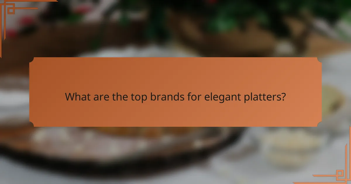 What are the top brands for elegant platters?